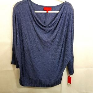 NWT Jennifer Lopez Blouse Cowl Neck 3/4 Sleeve Top XXL